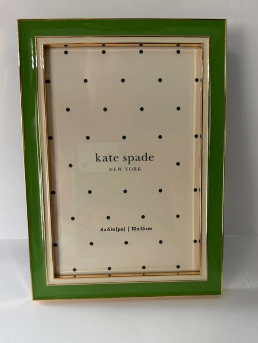 kate spade Green and Gold Enamel Picture Frame